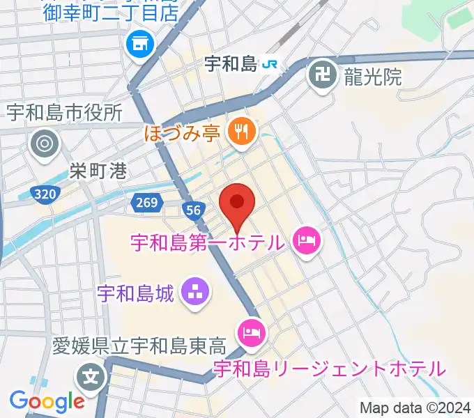 いわね楽器店の地図