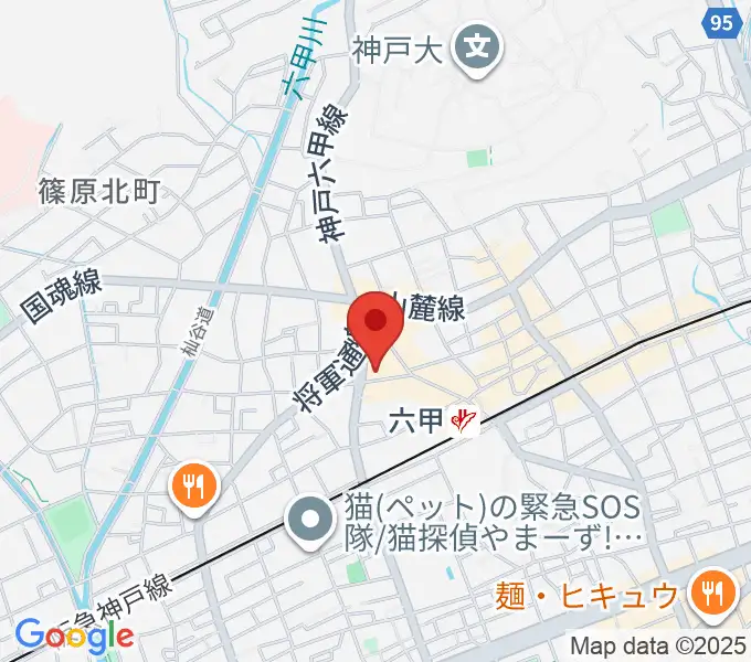 バイオリン工房 音屋の地図