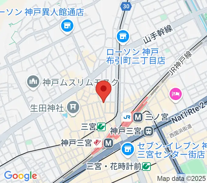 神戸三宮RATの地図