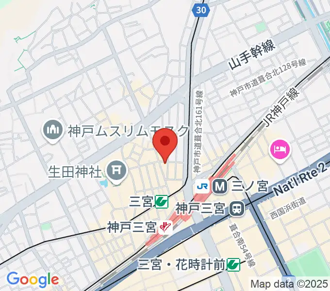 神戸三宮RATの地図