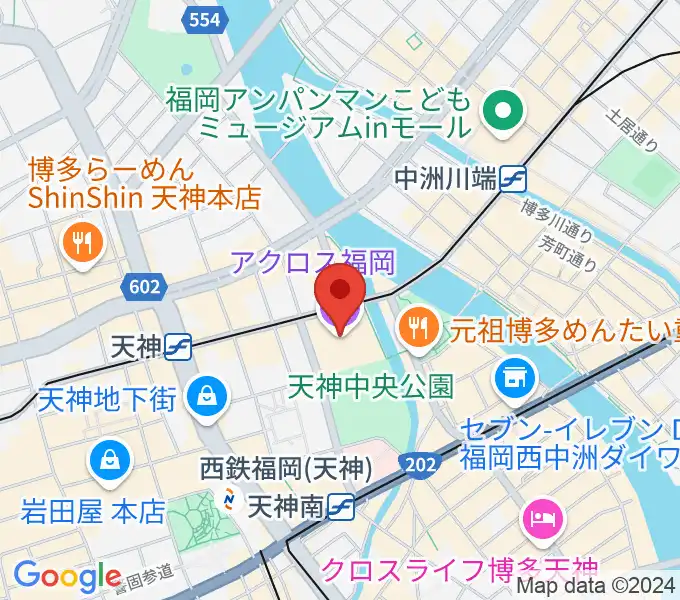 アクロス福岡の地図