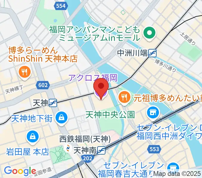 アクロス福岡の地図