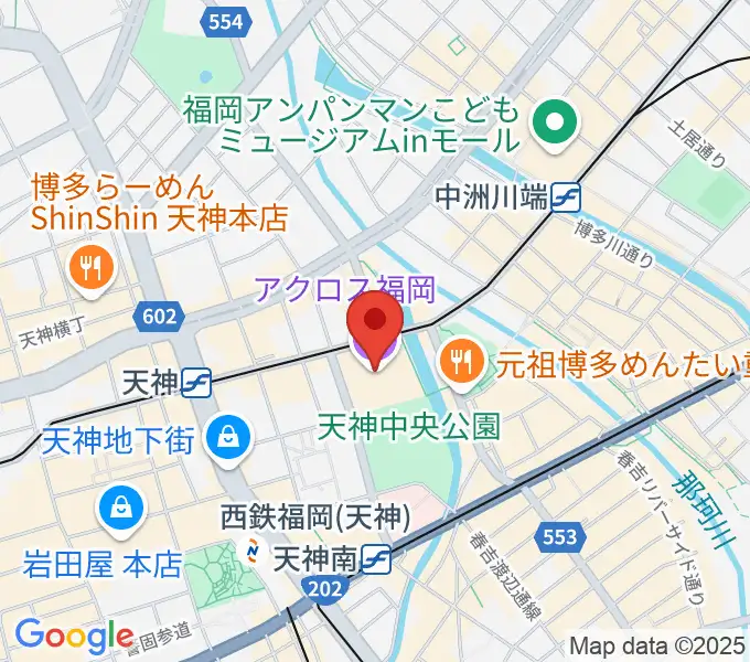 アクロス福岡の地図