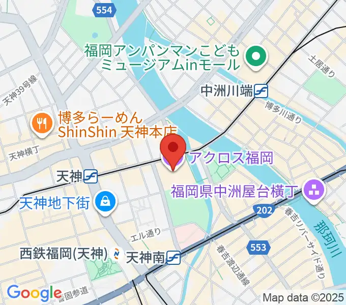 アクロス福岡の地図