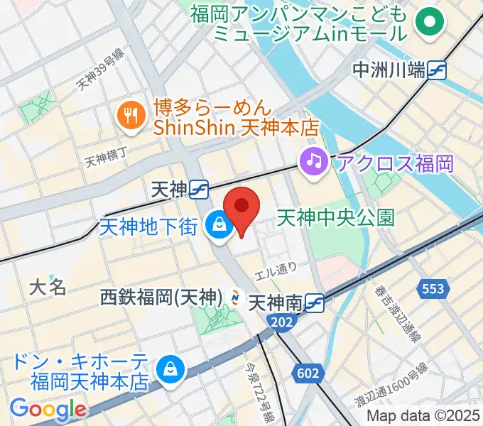 天神イムズホールの地図
