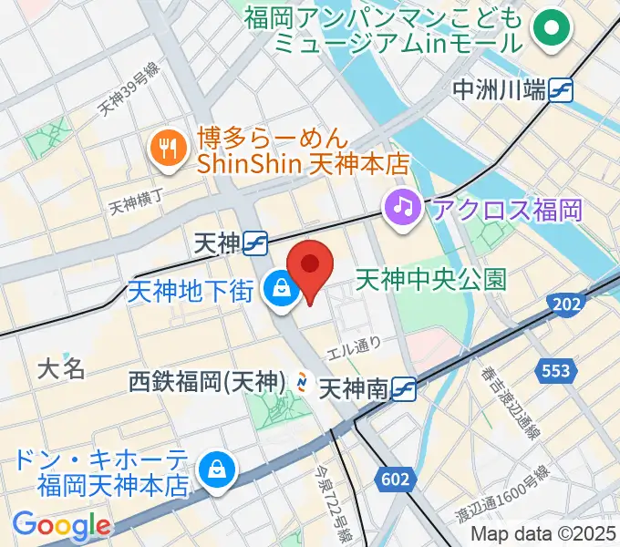 天神イムズホールの地図