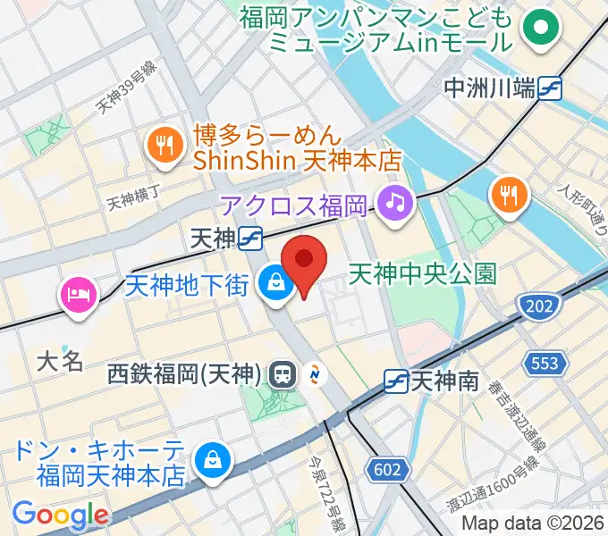 天神イムズホールの地図