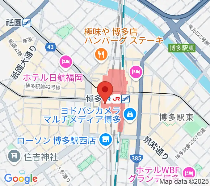 JR九州ホールの地図