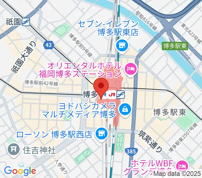 JR九州ホールの地図