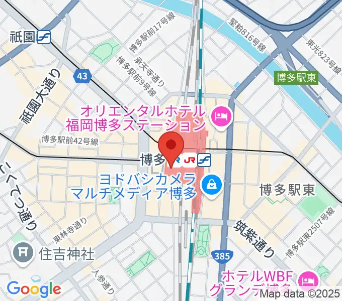 JR九州ホールの地図