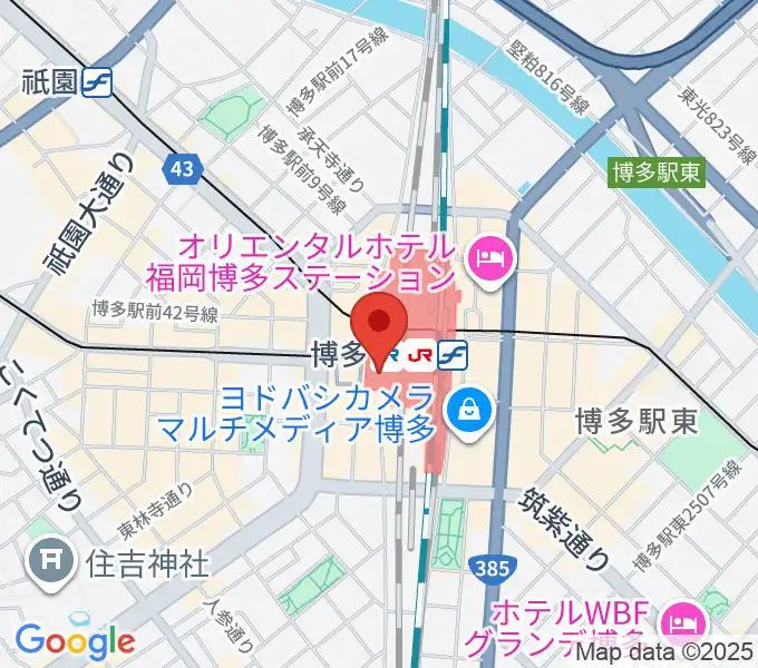 JR九州ホールの地図
