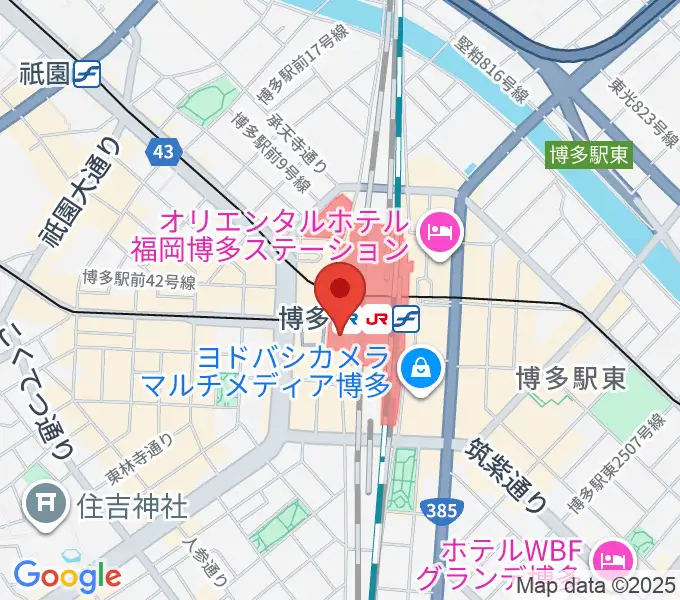JR九州ホールの地図