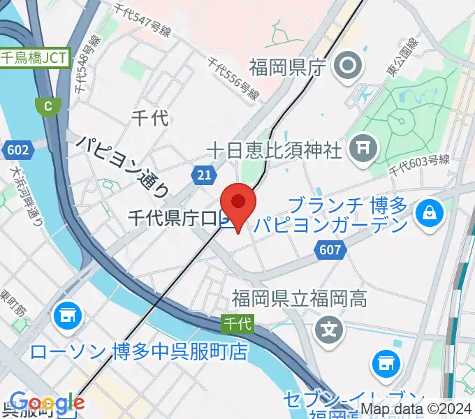 ガスホールの地図