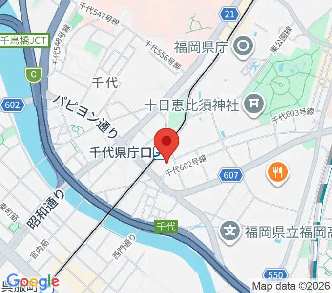 パピヨン24ガスホールの地図