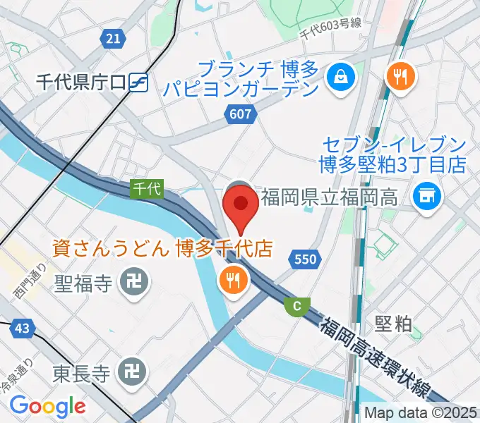 石蔵酒造 博多百年蔵の地図
