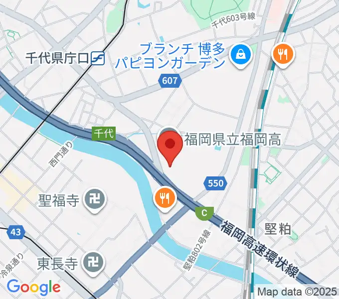 石蔵酒造 博多百年蔵の地図