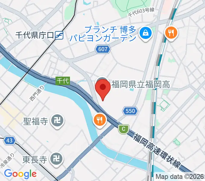 石蔵酒造 博多百年蔵の地図