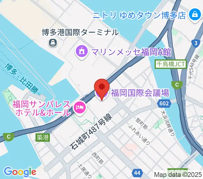 福岡国際会議場の地図