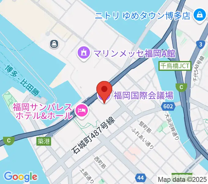 福岡国際会議場の地図