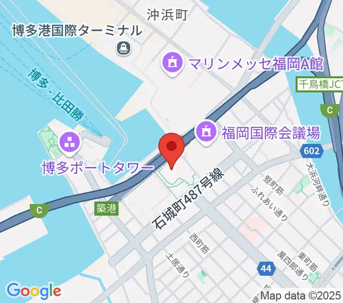 福岡サンパレス ホテル＆ホールの地図
