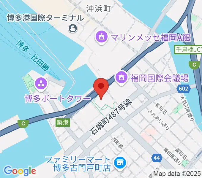 福岡サンパレス ホテル＆ホールの地図