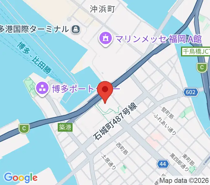 福岡サンパレス ホテル＆ホールの地図