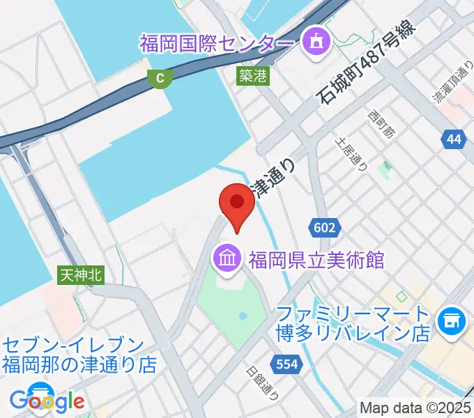 福岡市民会館の地図