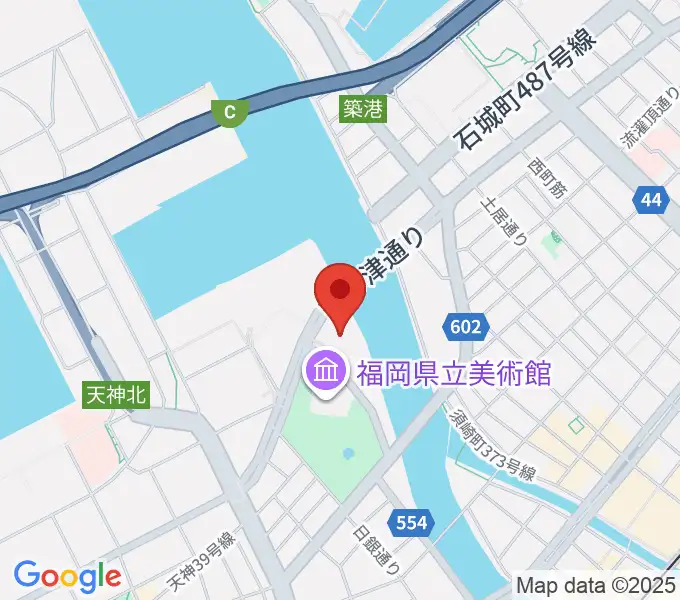 福岡市民会館の地図