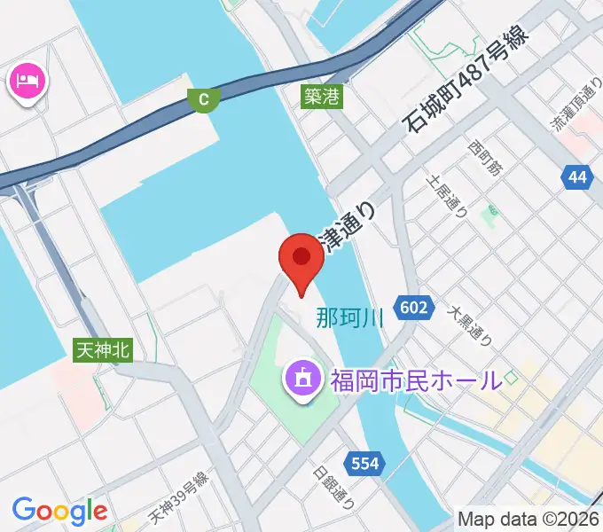 福岡市民会館の地図