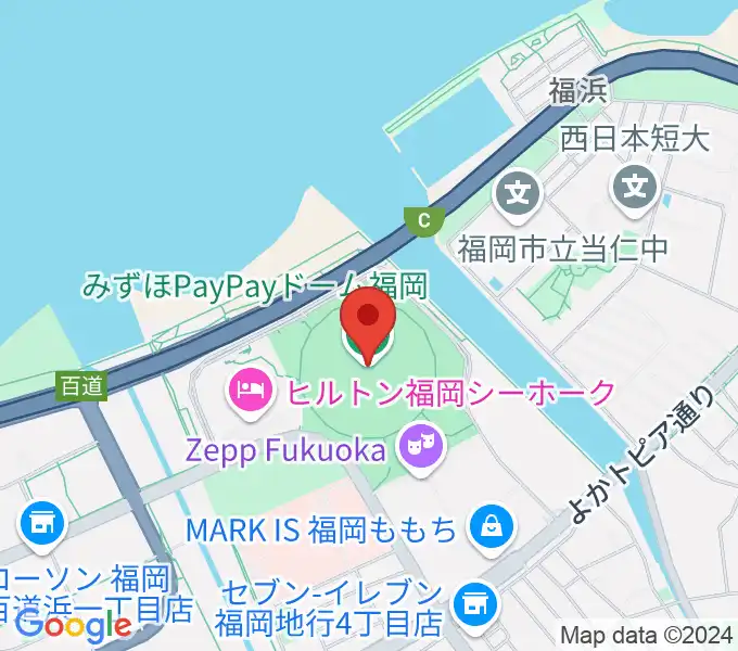 みずほPayPayドーム福岡の地図