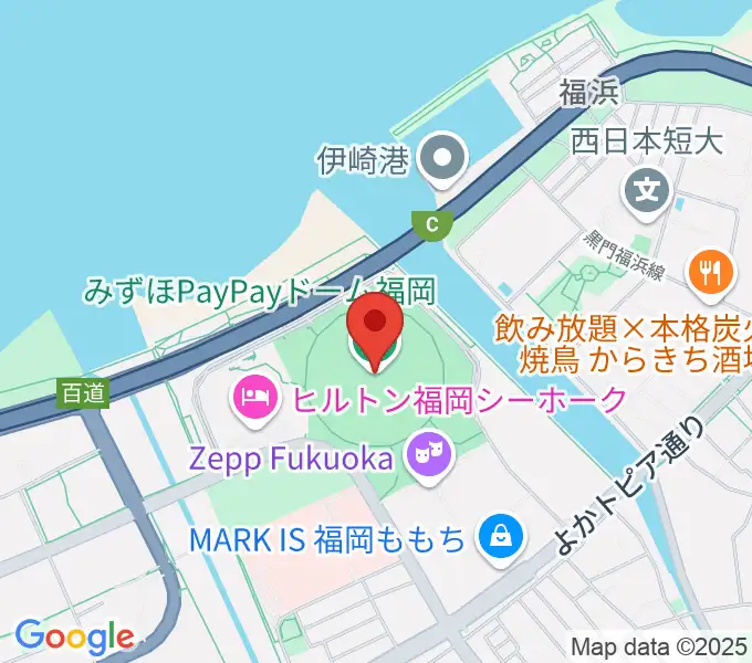 みずほPayPayドーム福岡の地図