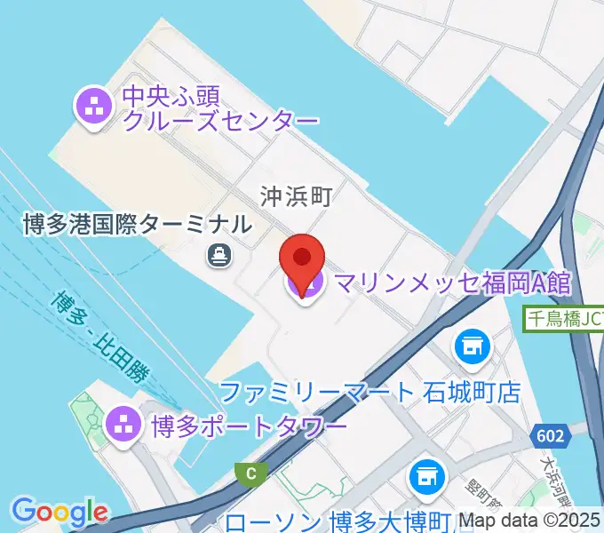 マリンメッセ福岡A館の地図