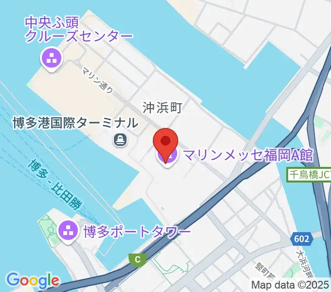 マリンメッセ福岡A館の地図