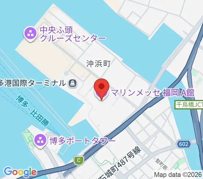 マリンメッセ福岡A館の地図