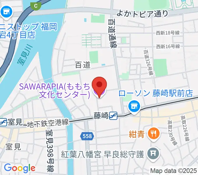 サワラピア 福岡県立ももち文化センターの地図