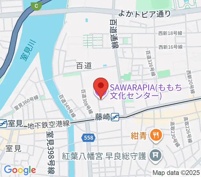 サワラピア 福岡県立ももち文化センターの地図