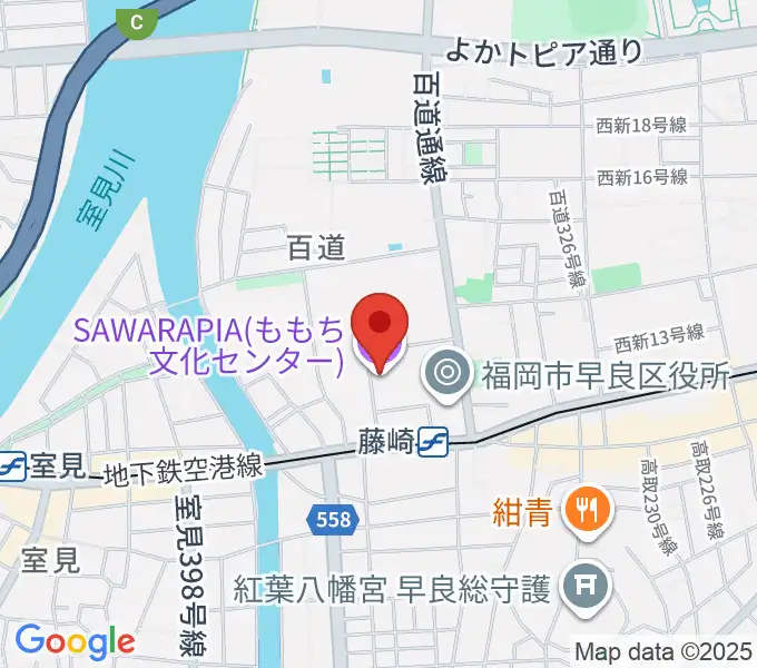 サワラピア 福岡県立ももち文化センターの地図