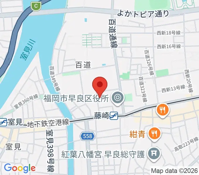 サワラピア 福岡県立ももち文化センターの地図