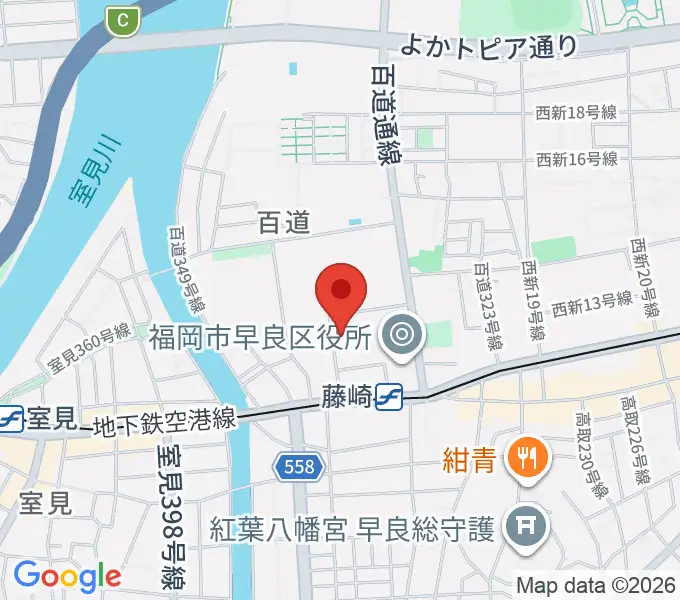 サワラピア 福岡県立ももち文化センターの地図