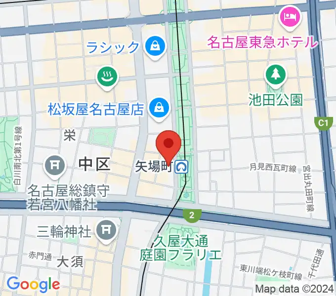 名古屋クラブクアトロの地図