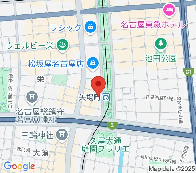 名古屋クラブクアトロの地図