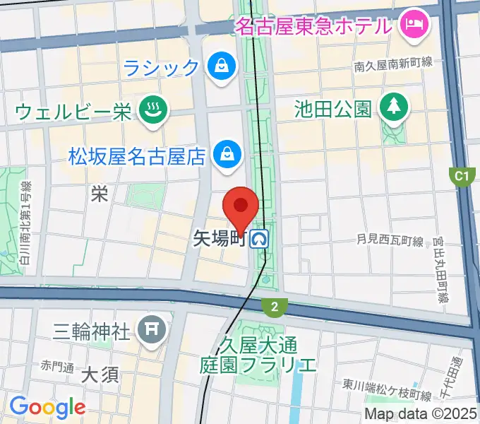 名古屋クラブクアトロの地図