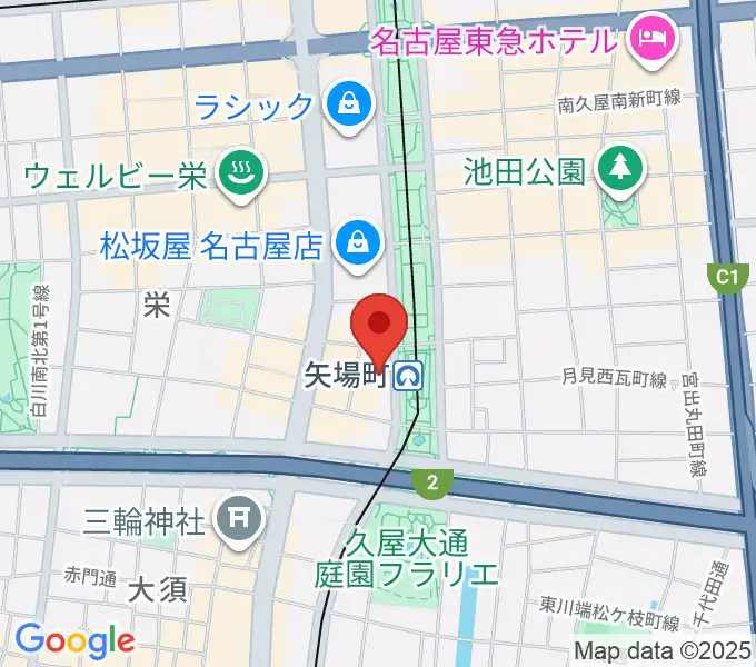 名古屋クラブクアトロの地図