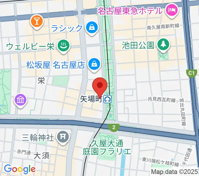 名古屋クラブクアトロの地図