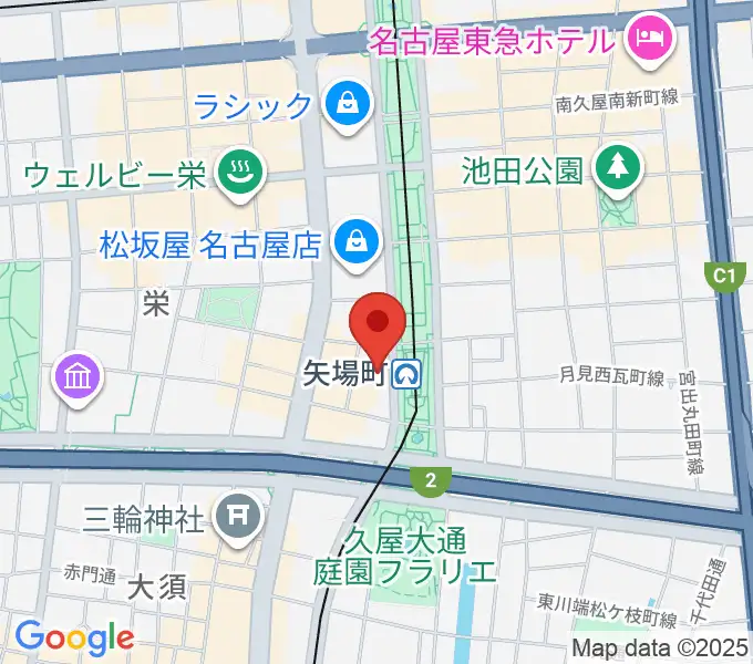 名古屋クラブクアトロの地図