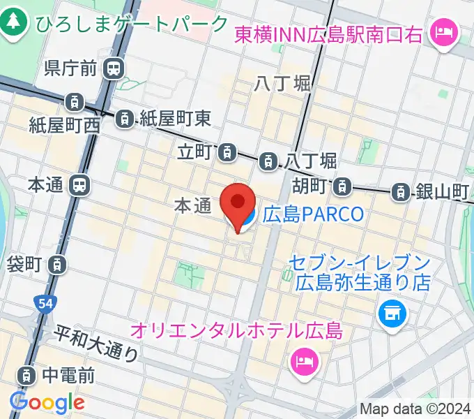 広島クラブクアトロの地図