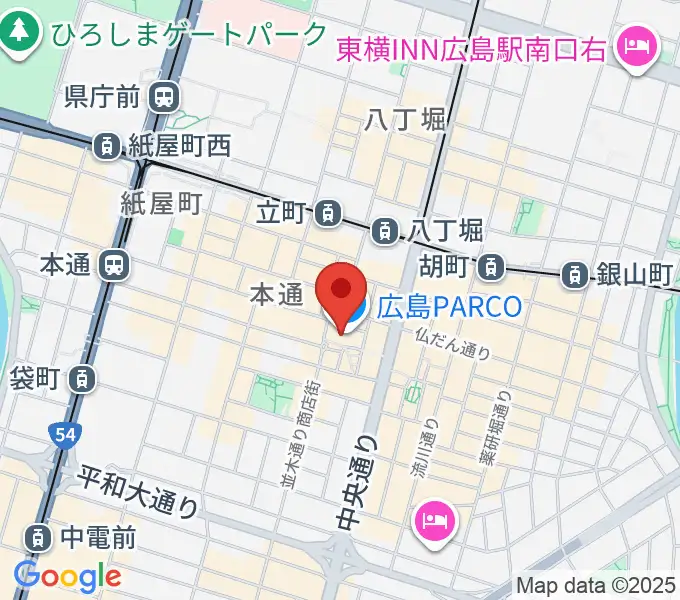 広島クラブクアトロの地図