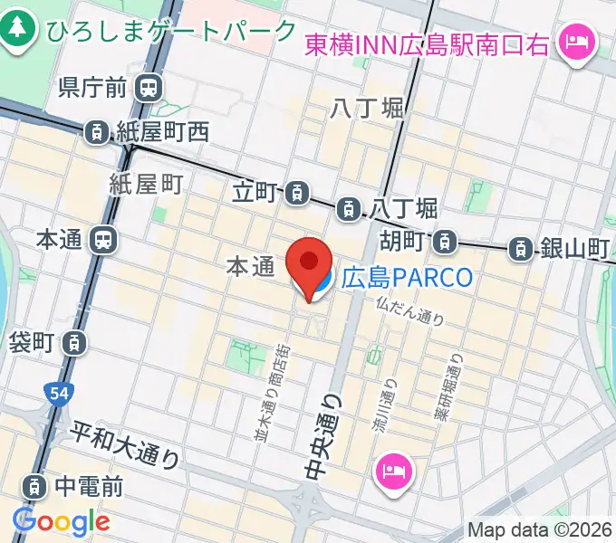 広島クラブクアトロの地図