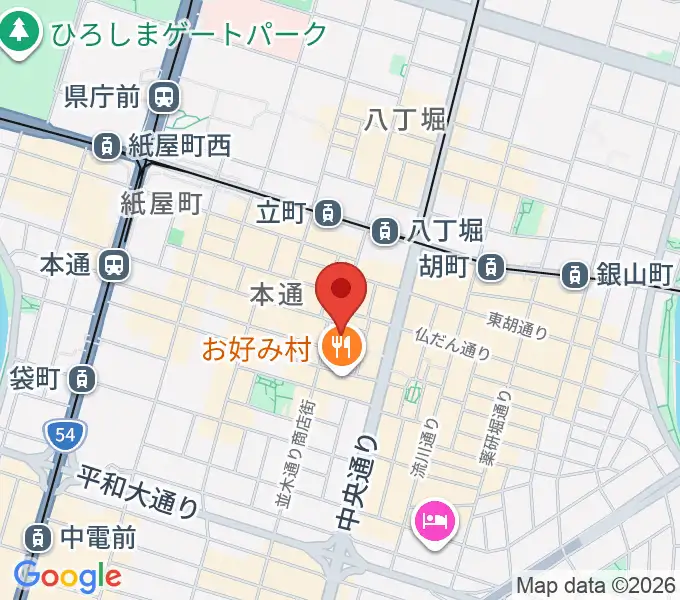 広島クラブクアトロの地図