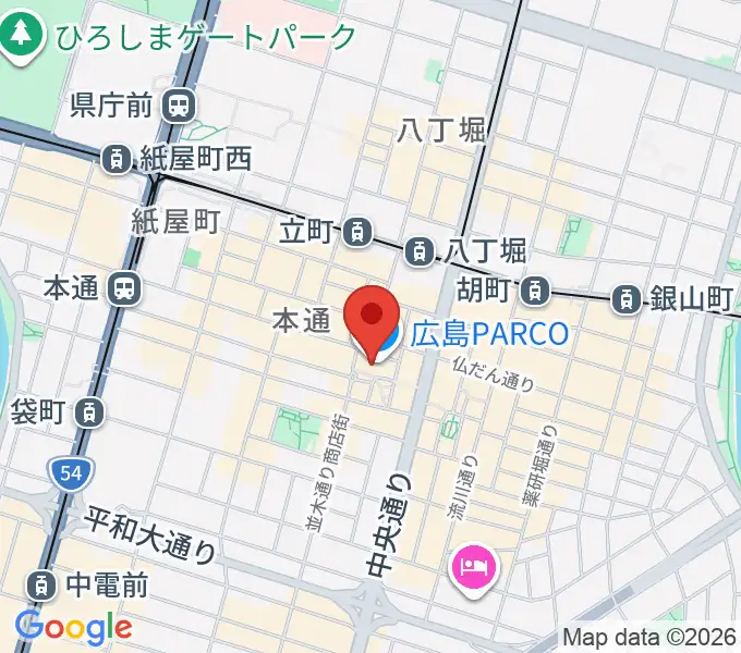 広島クラブクアトロの地図
